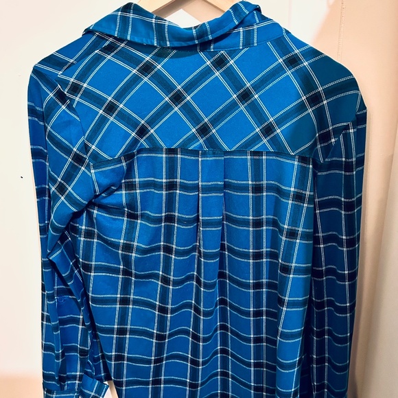 MY STYLE Blue plaid top - Picture 1 of 2